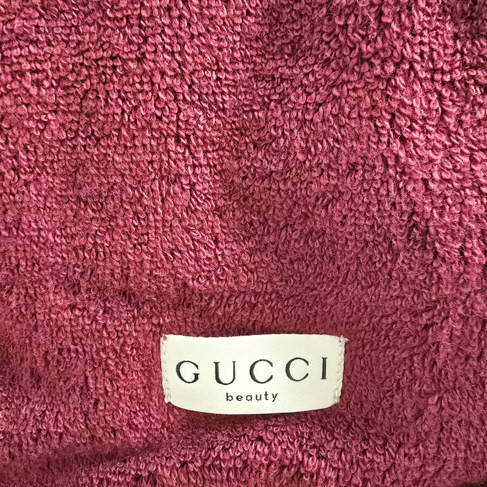Gucci Beauty Burgundy Hand Towel With Box